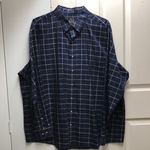 Jos A. Bank Plaid Button Down Collar Shirt
